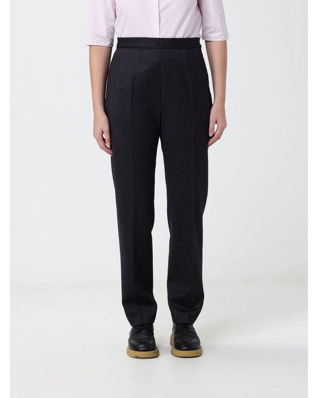 Jil Sander Blue High-Waisted Slim-Fit Trousers