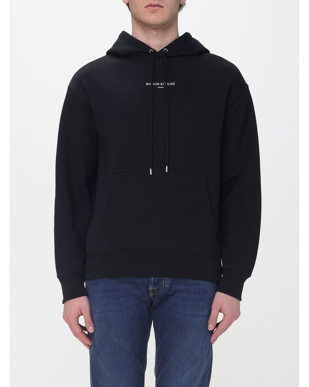 Maison Kitsuné Blue Maison KitsunÉ Organic Cotton Hoodie for men