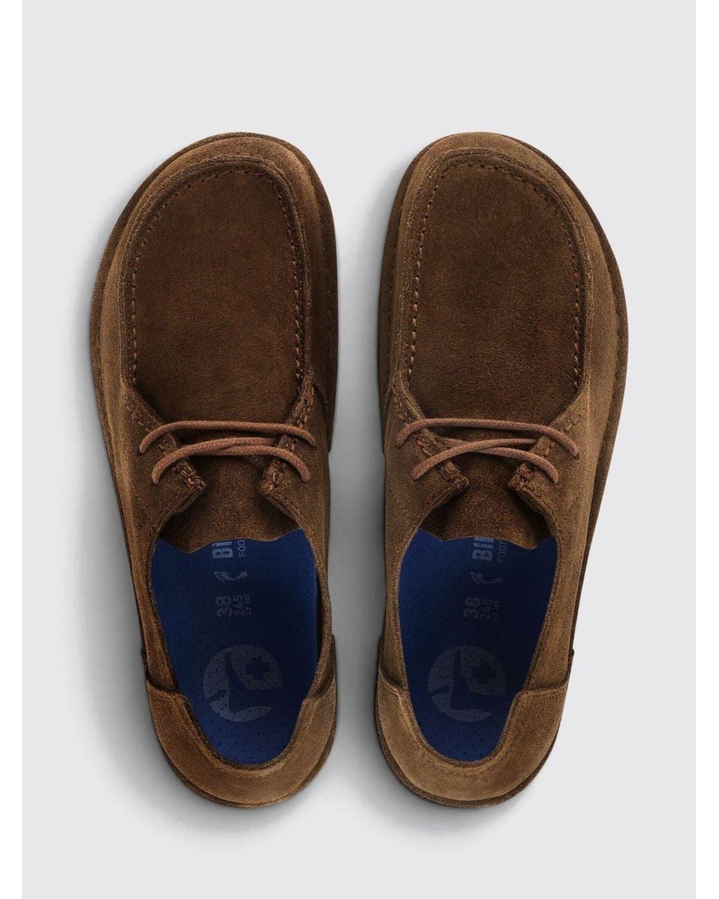 Birkenstock Brown Utti Round Toe Suede Derby Shoes for men