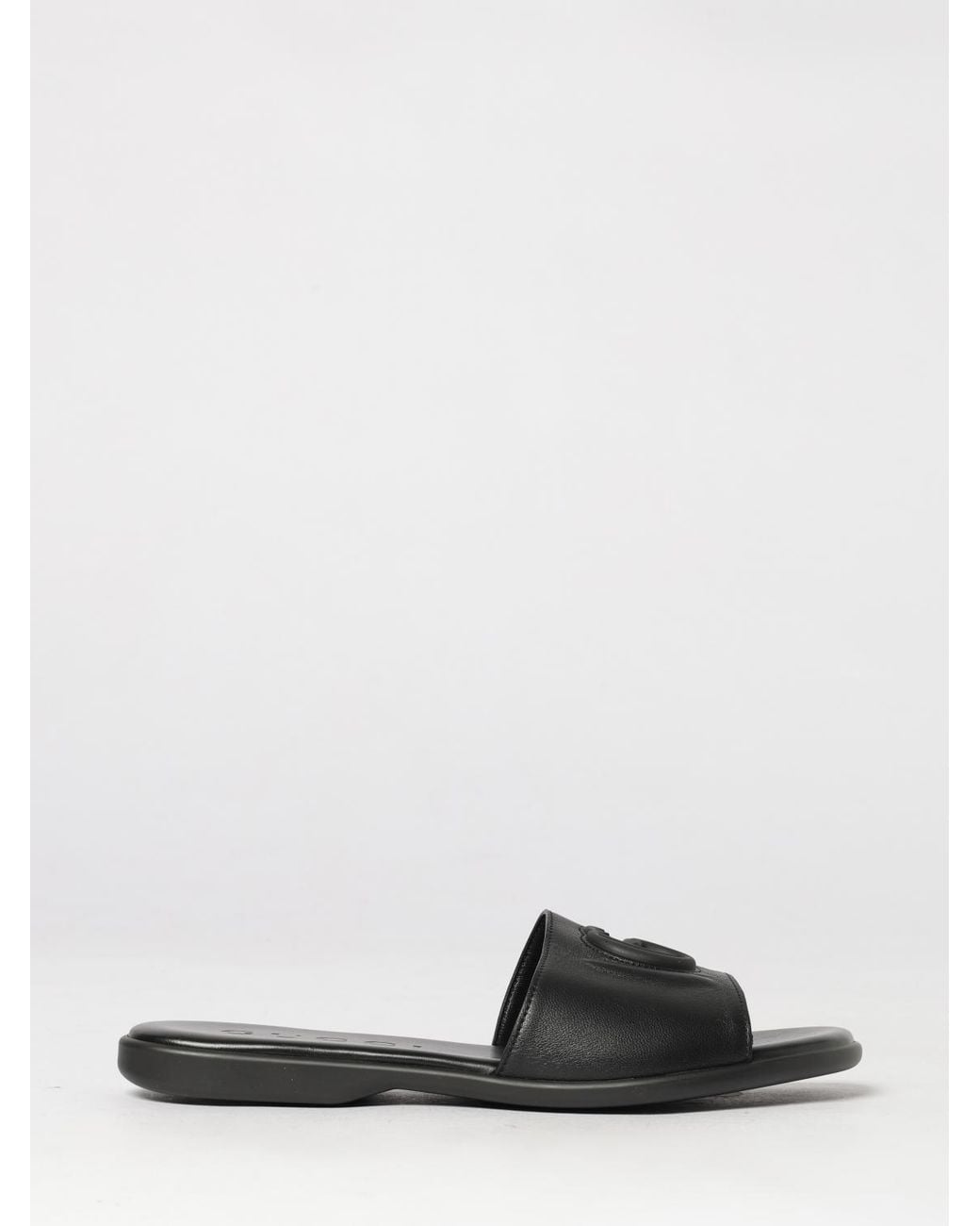 Gucci White Calfskin Leather Slides With Embossed Gg Monogram