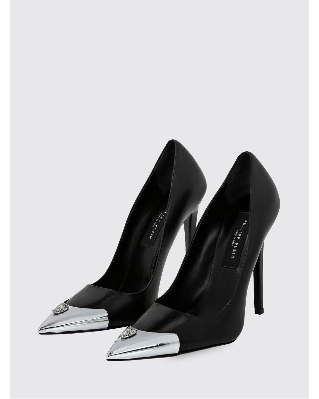 Philipp Plein Black Leather Pumps