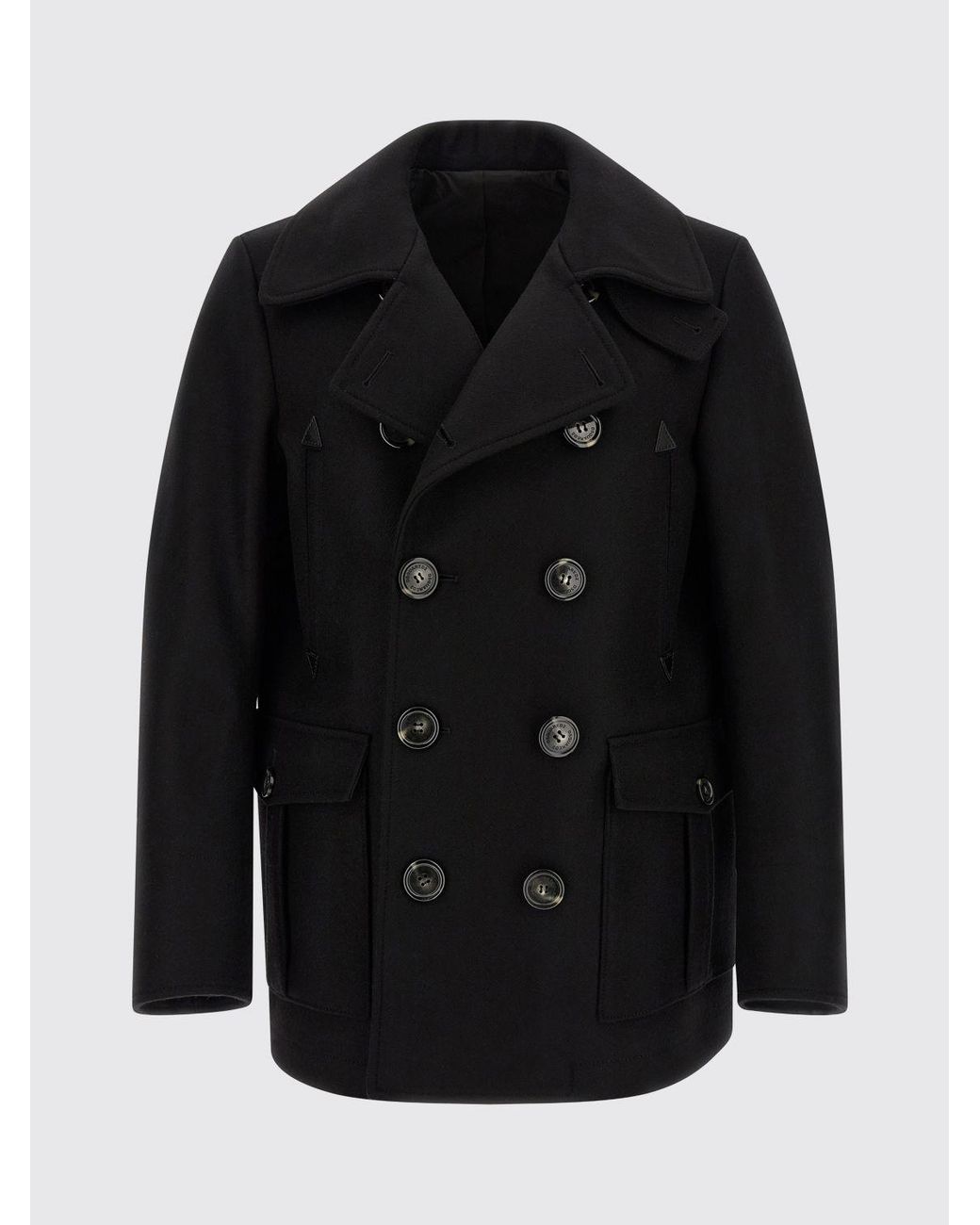 DSquared² Blue Double-Breasted Short Coat for men