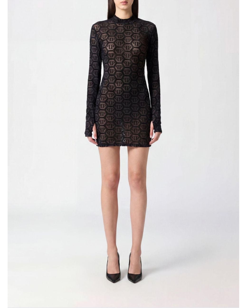 Mini Abito A Tubino di Philipp Plein in Black