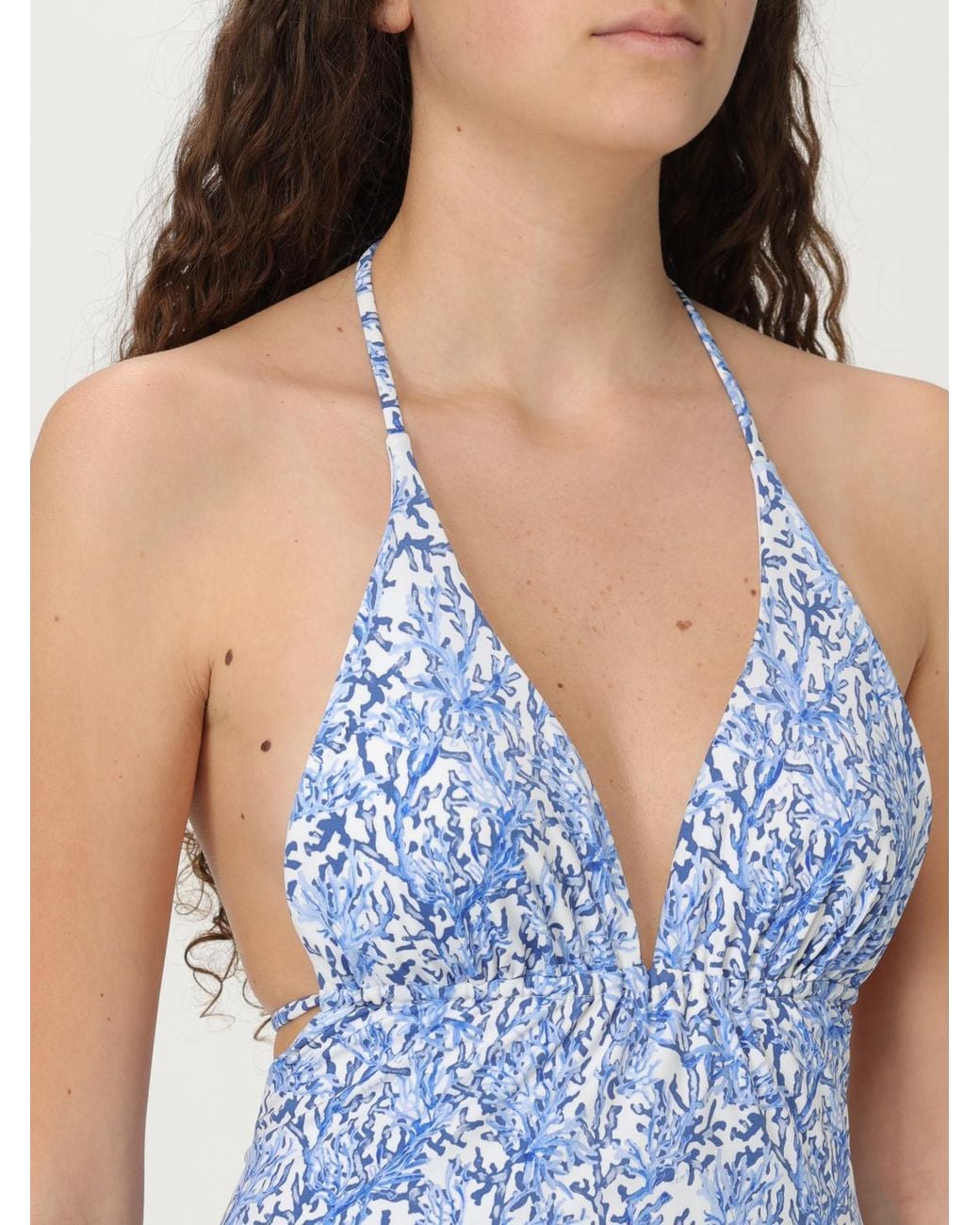 Kampos Blue Patterned One-Piece Swimsuit