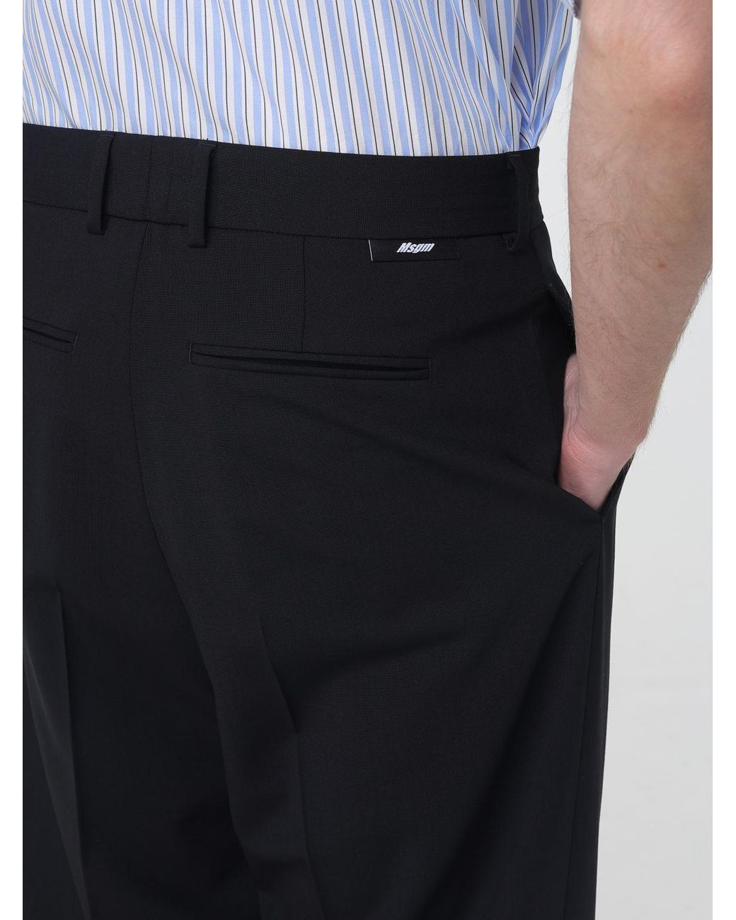 MSGM Blue Pants for men