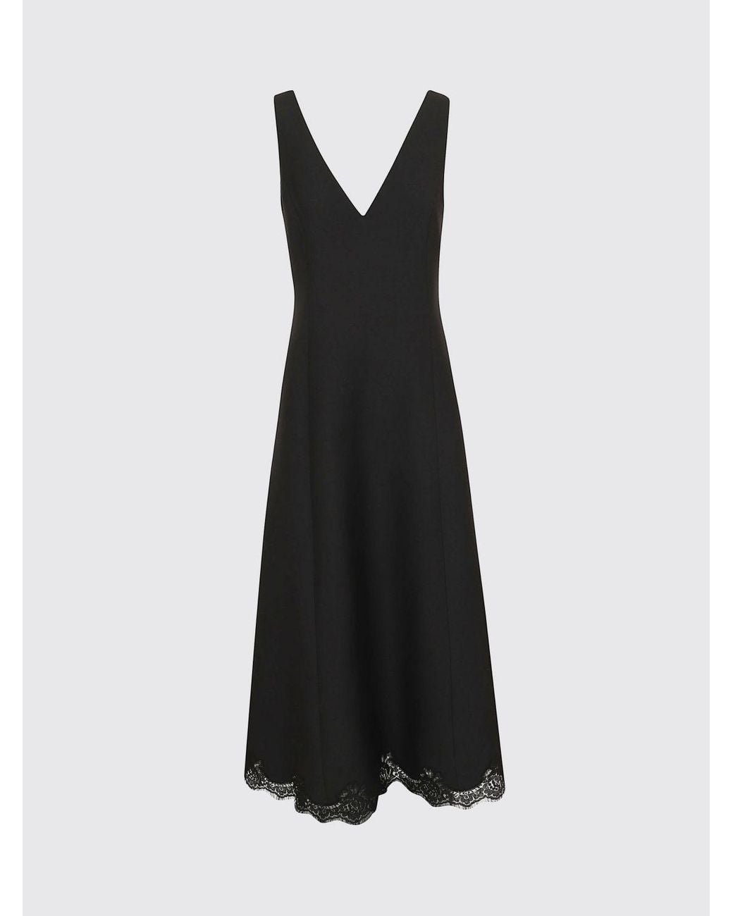 Valentino Garavani Blue Off-The-Shoulder Wool And Silk Flared Midi Dress