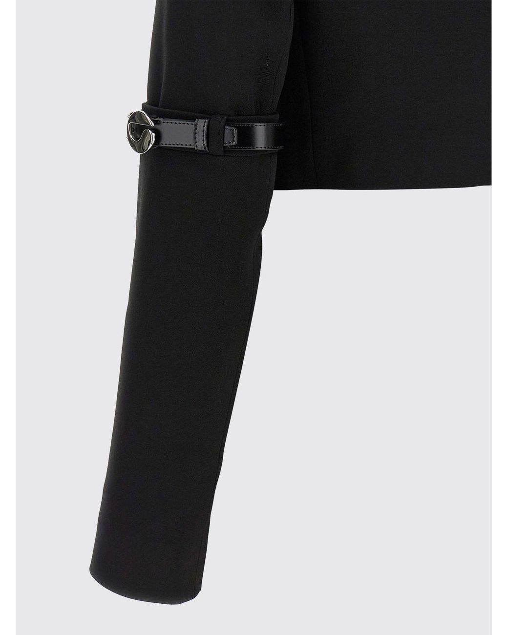 Coperni Black Virgin Wool Crop Blazer