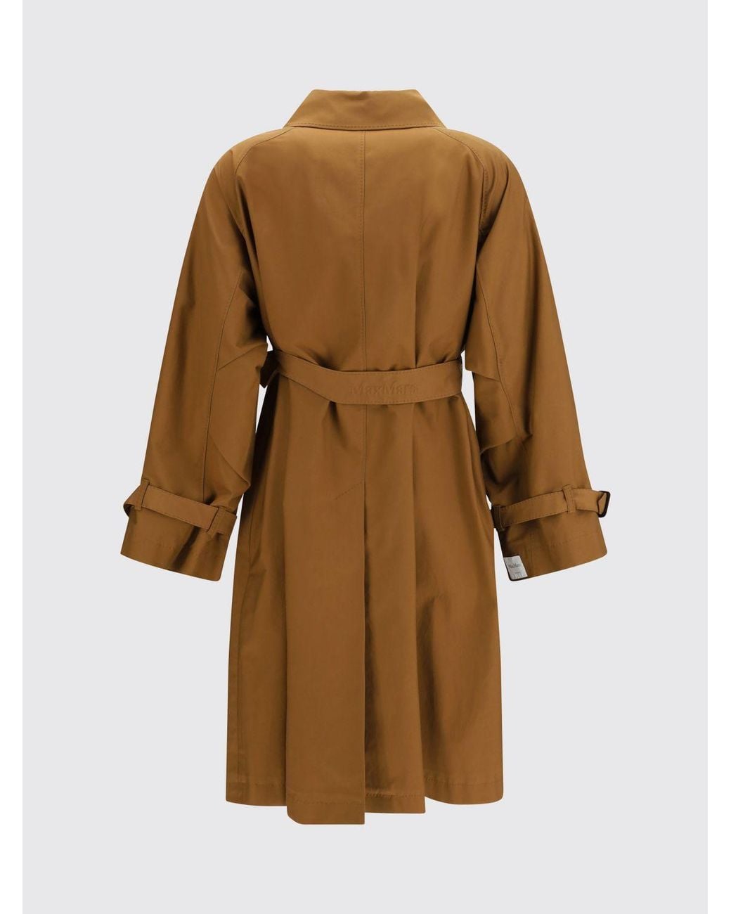 Max Mara Natural Double-Breasted Cotton Trench Coat