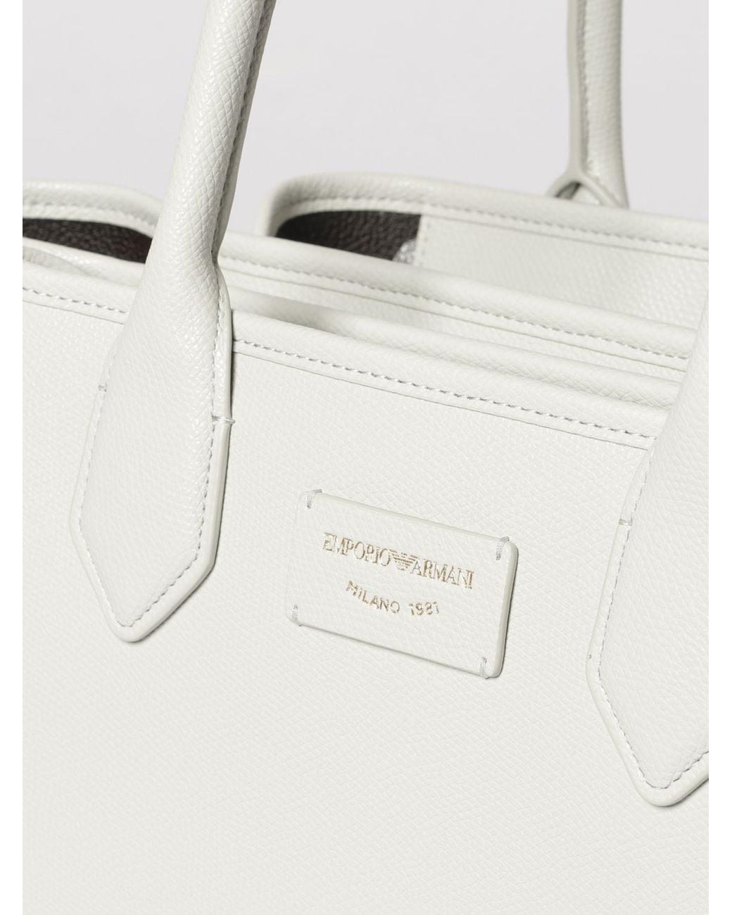 Emporio Armani Natural Odette Faux Leather Handbag