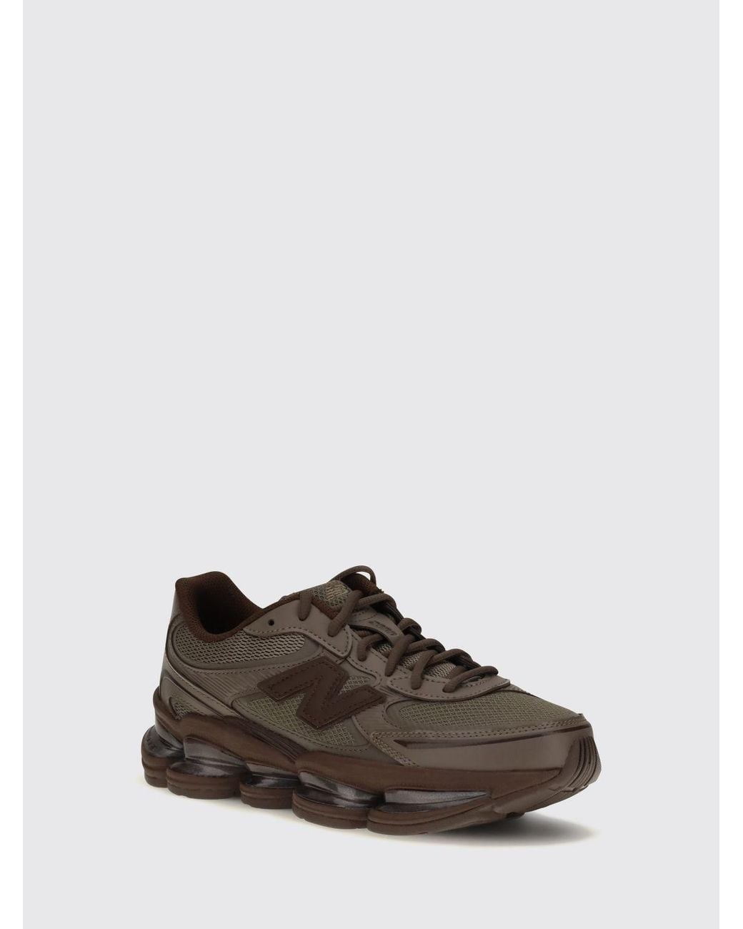 New Balance Brown Abzorb 2000 Mesh Trainers With Cushioned Sole for men