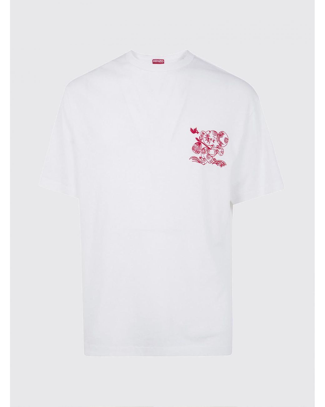 KENZO White Printed Cotton T-Shirt for men