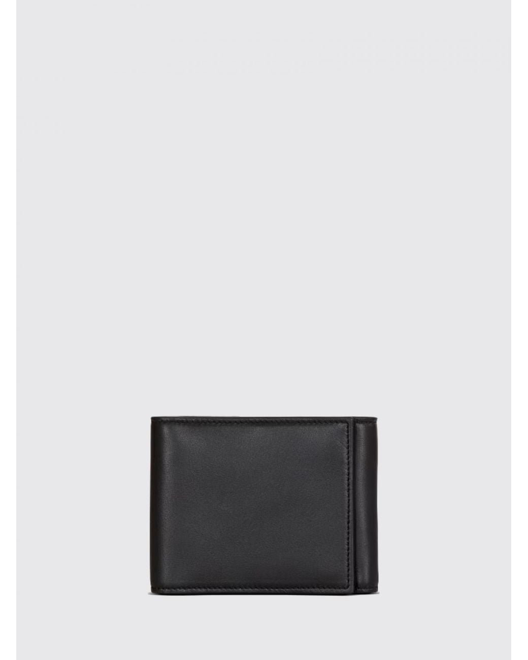 Balmain White Tri-Fold Lambskin Leather Wallet With 12 Card Slots for men