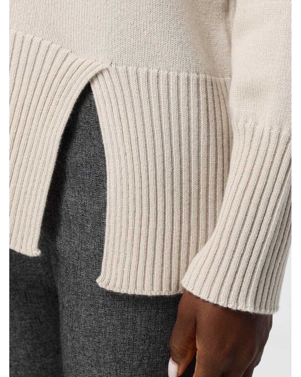Kangra Natural Slim Fit Wool Roll Neck Jumper