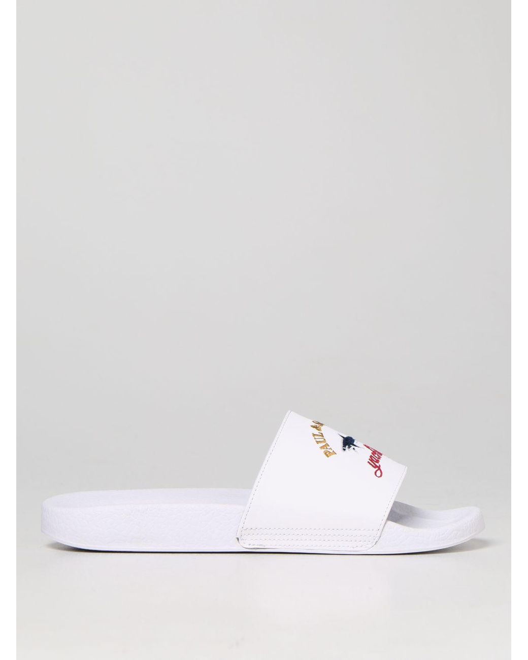 Paul Shark Slide Sandal in White for Men Lyst UK