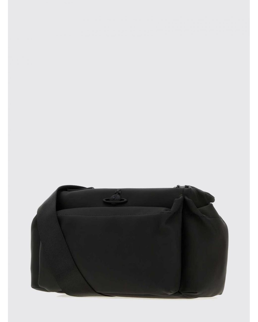 Vivienne Westwood Black Lee Nylon Crossbody Bag With Applied Orb Logo
