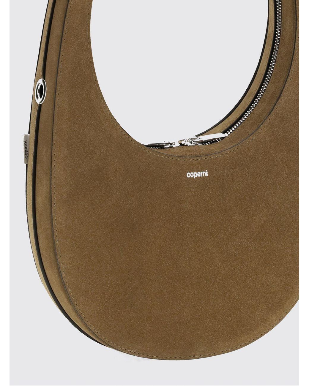 Coperni White Swipe Suede Bag