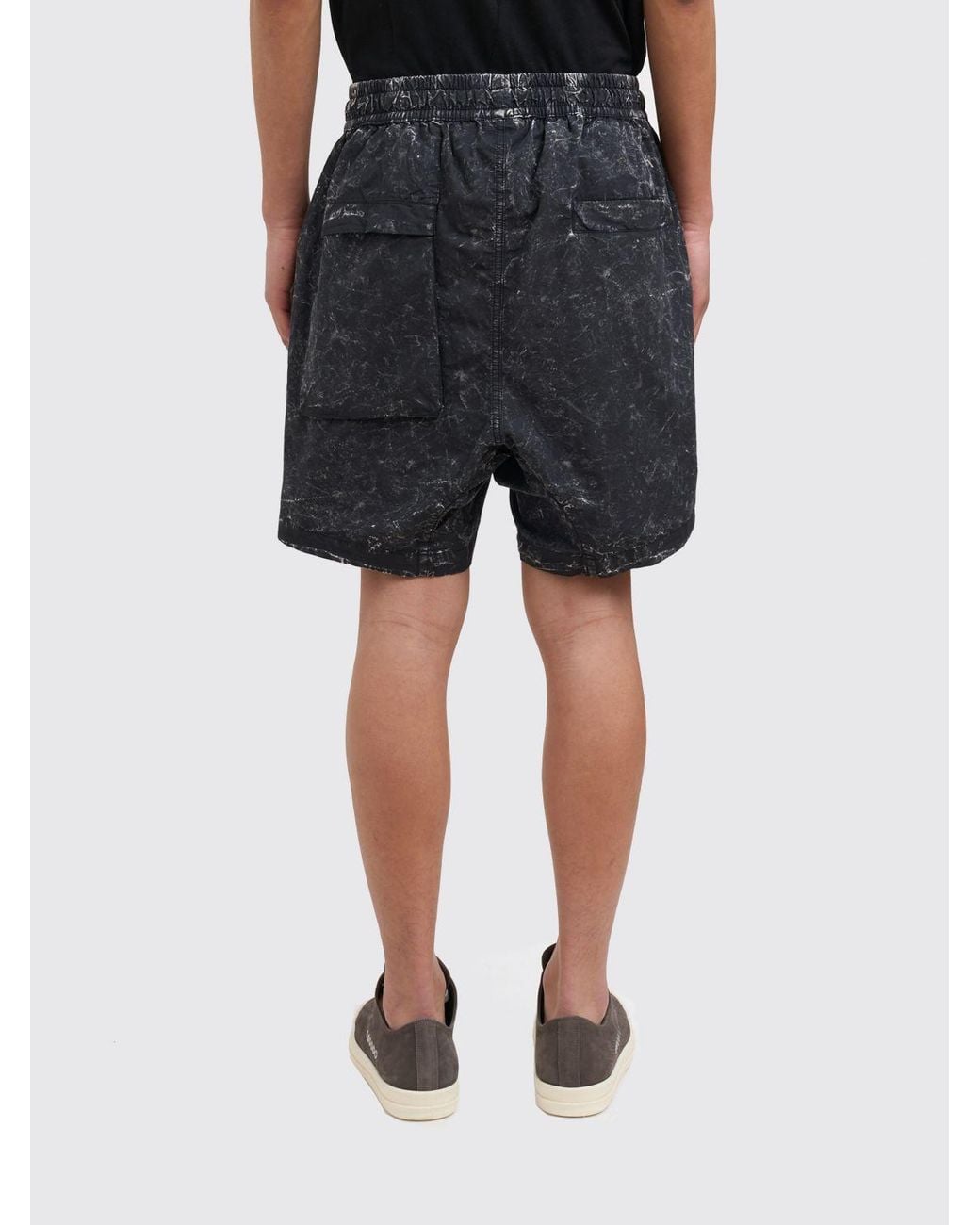 Thom Krom Black Cotton Drawstring Shorts for men