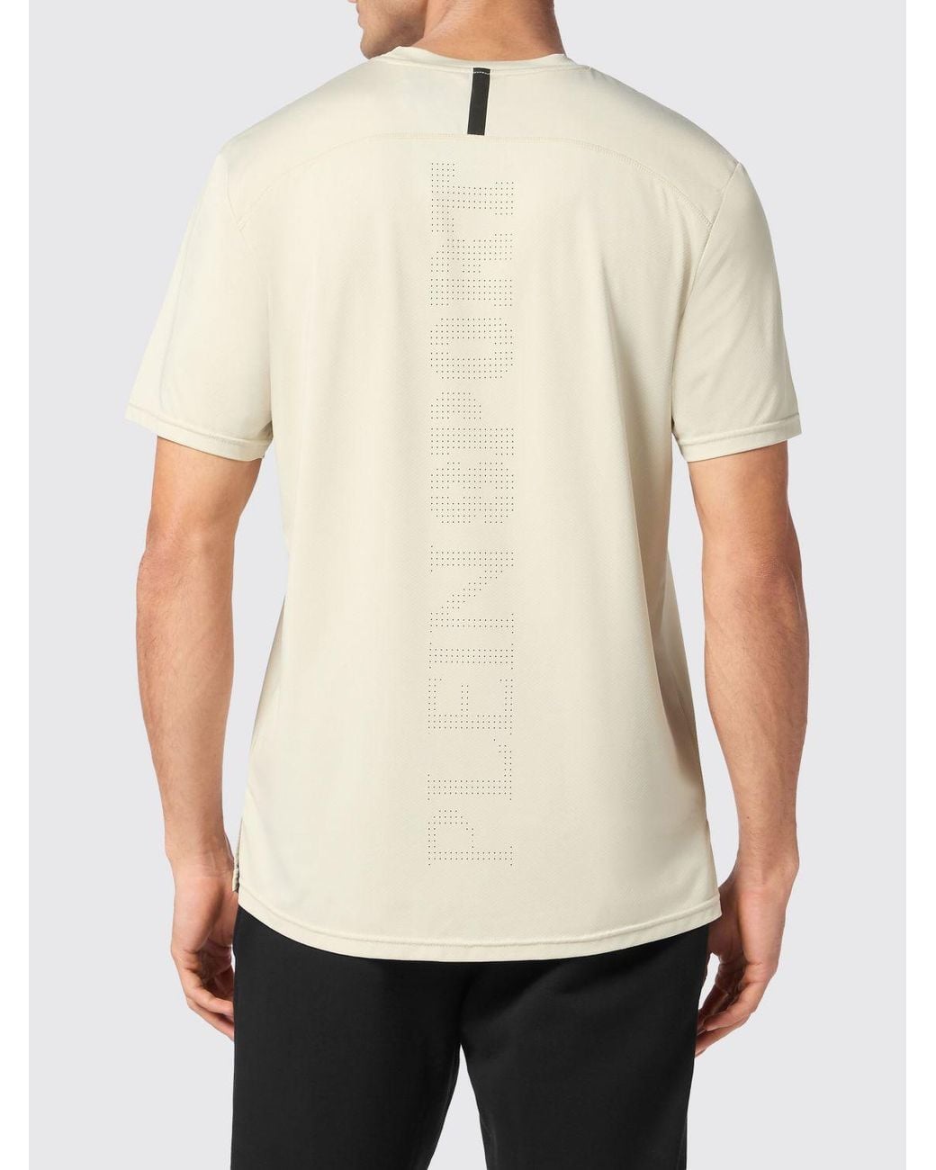 Philipp Plein Natural Cotton T-Shirt With Logo for men