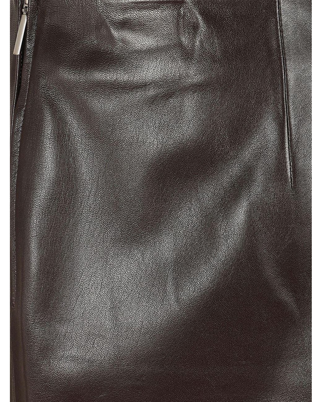 Arma Brown Slim Fit Pencil Mini Skirt