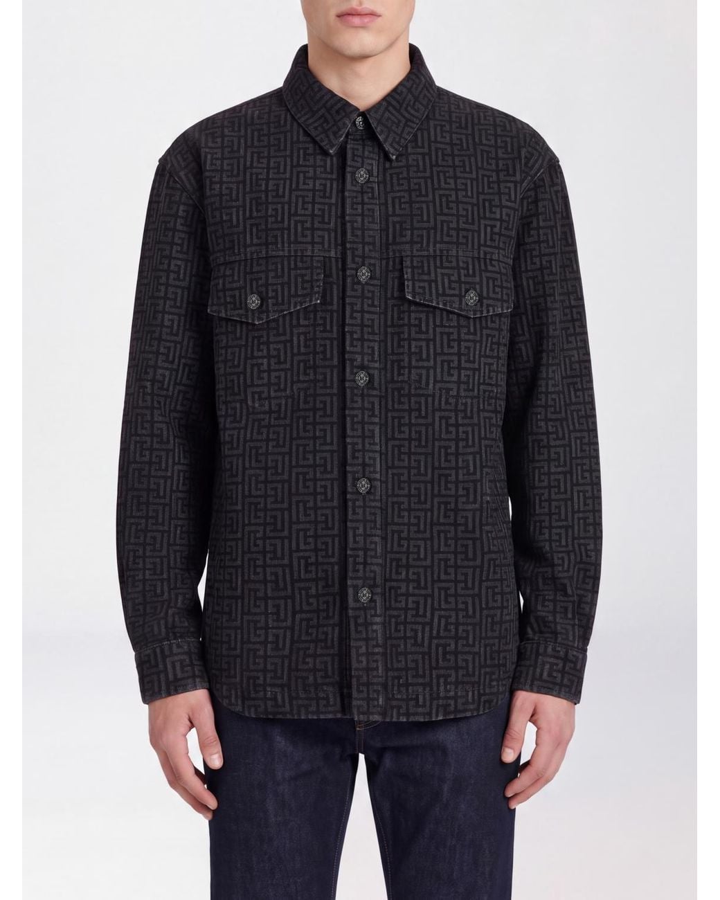 Camicia di Balmain in Blue da Uomo