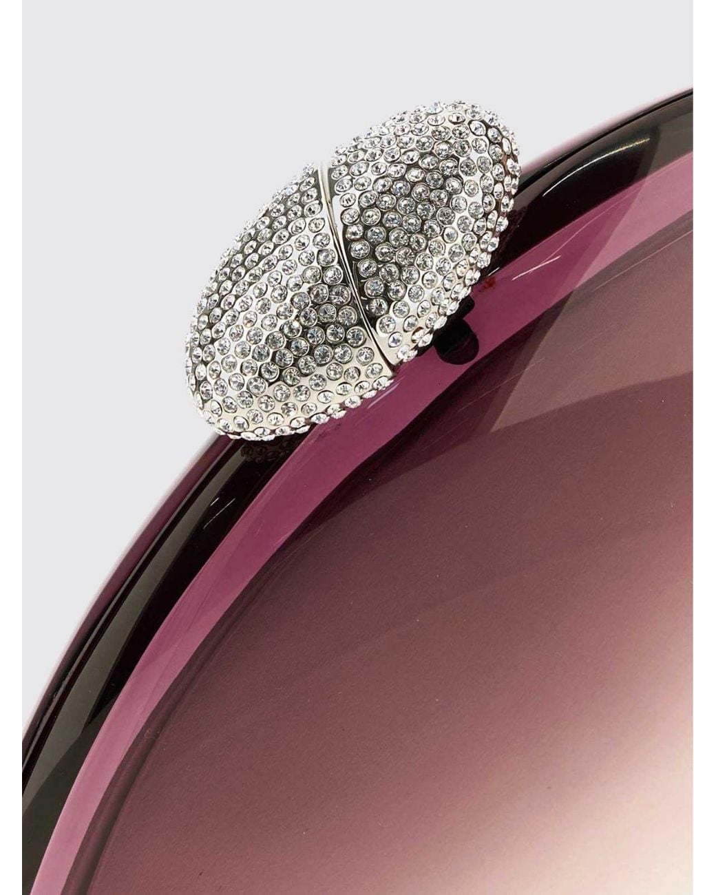Benedetta Bruzziches Brown Ariel Methacrylate Clutch With Asymmetrical Shape And Silk Lining