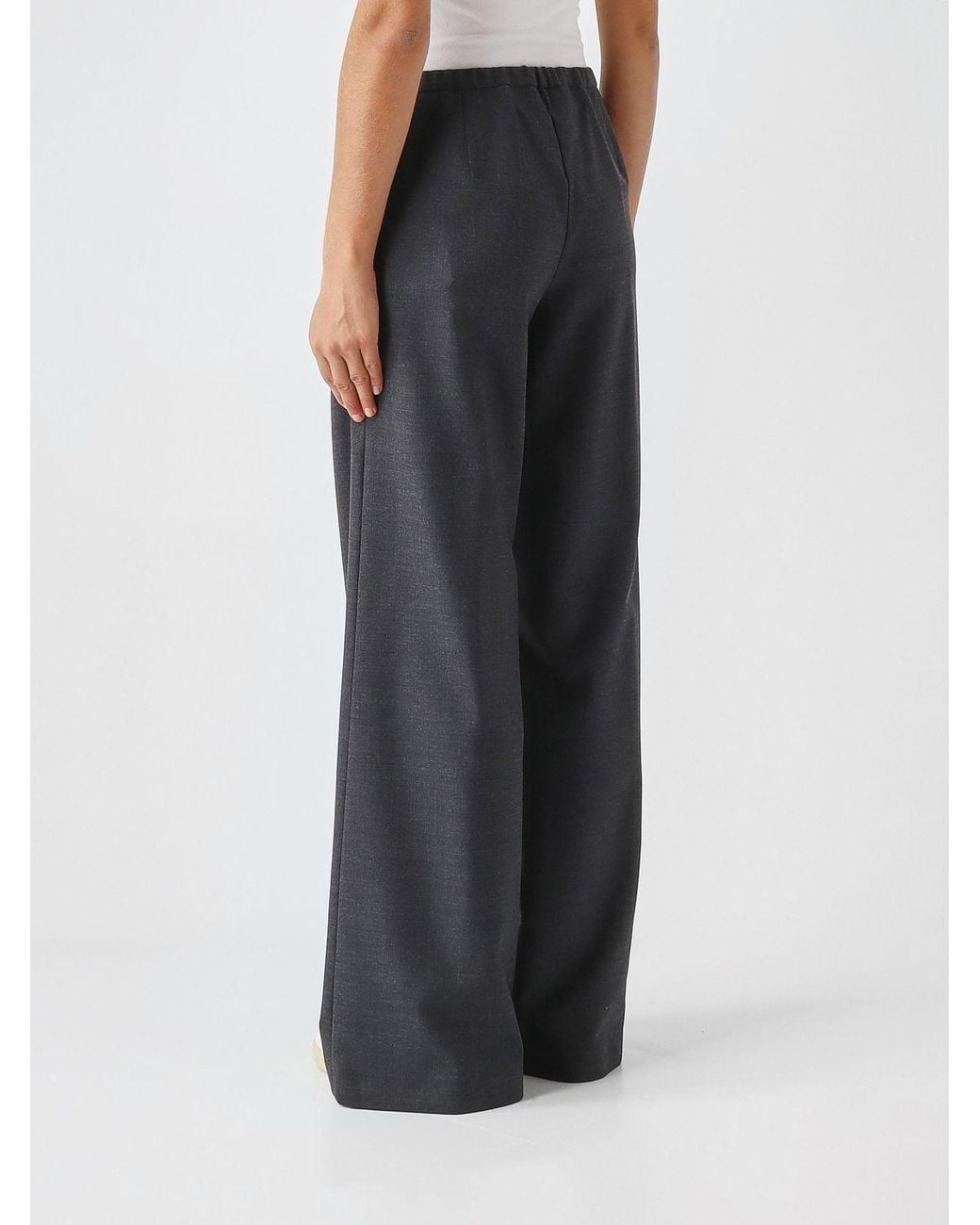 Herno Black Wide-Leg Wool-Blend Wrap Trousers