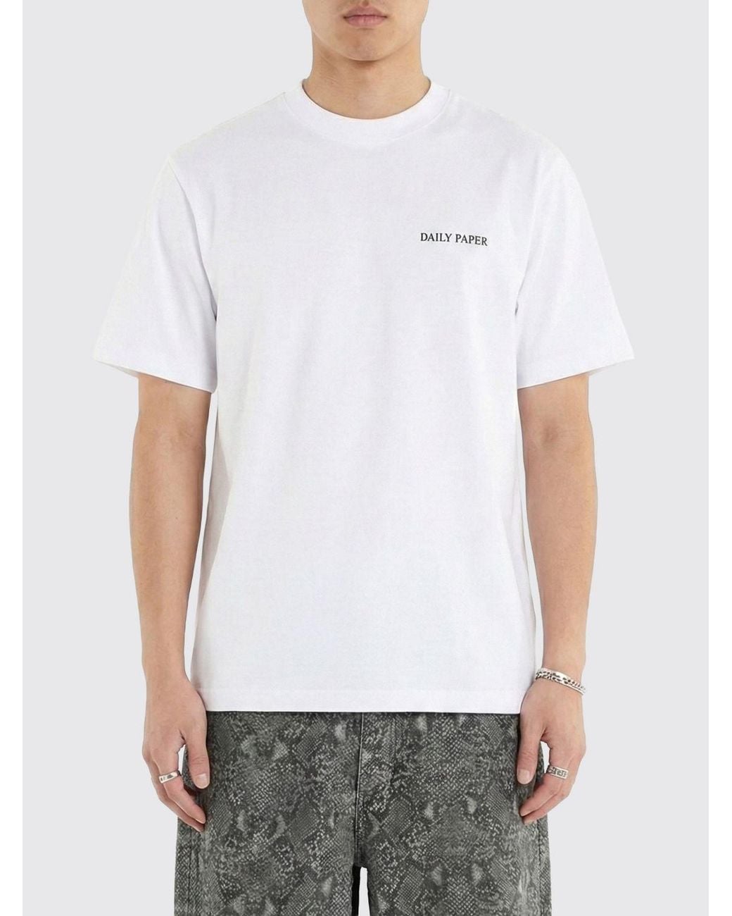 Daily Paper White Printed Cotton T-Shirt for men
