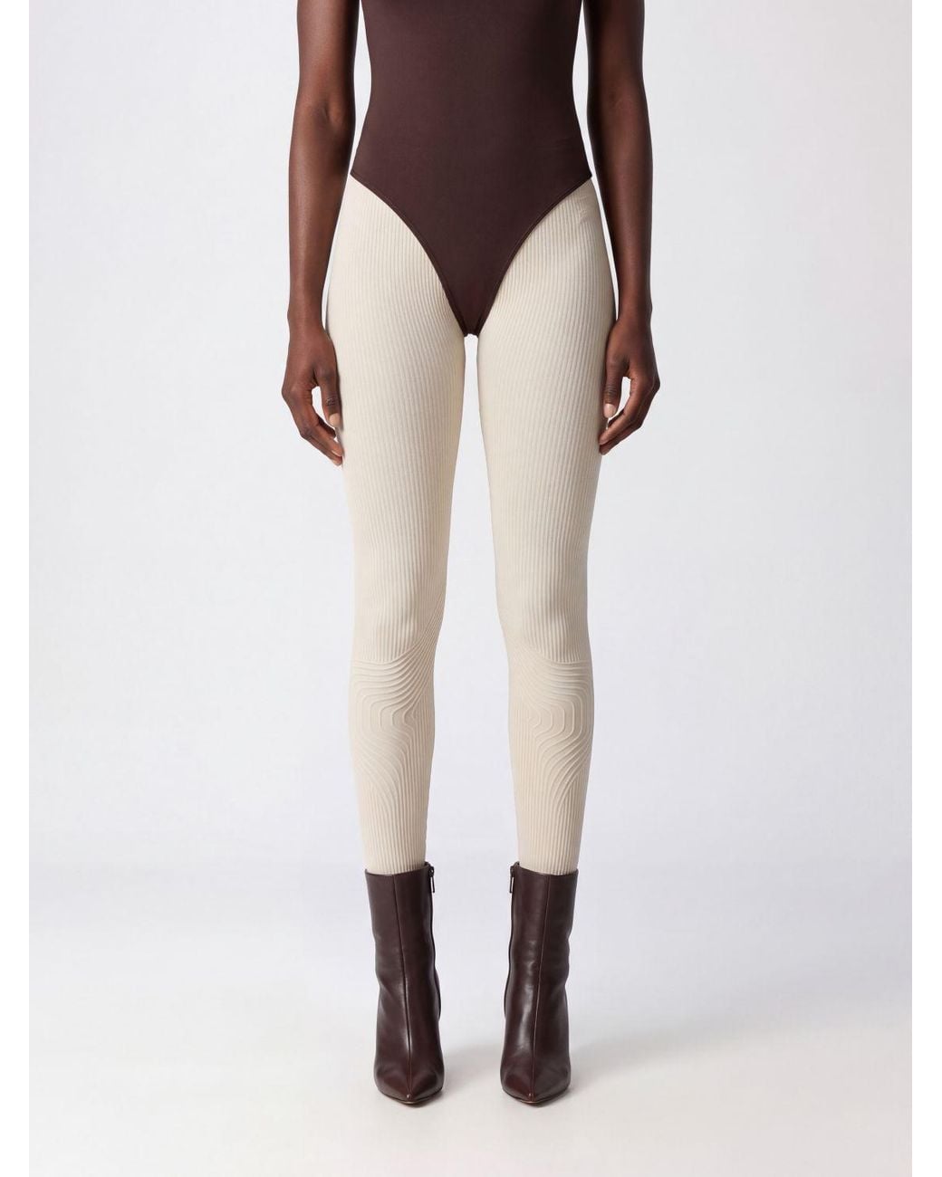 Perfect Moment White High-Waisted Skinny Fit Stretch Lyocell Jersey Leggings