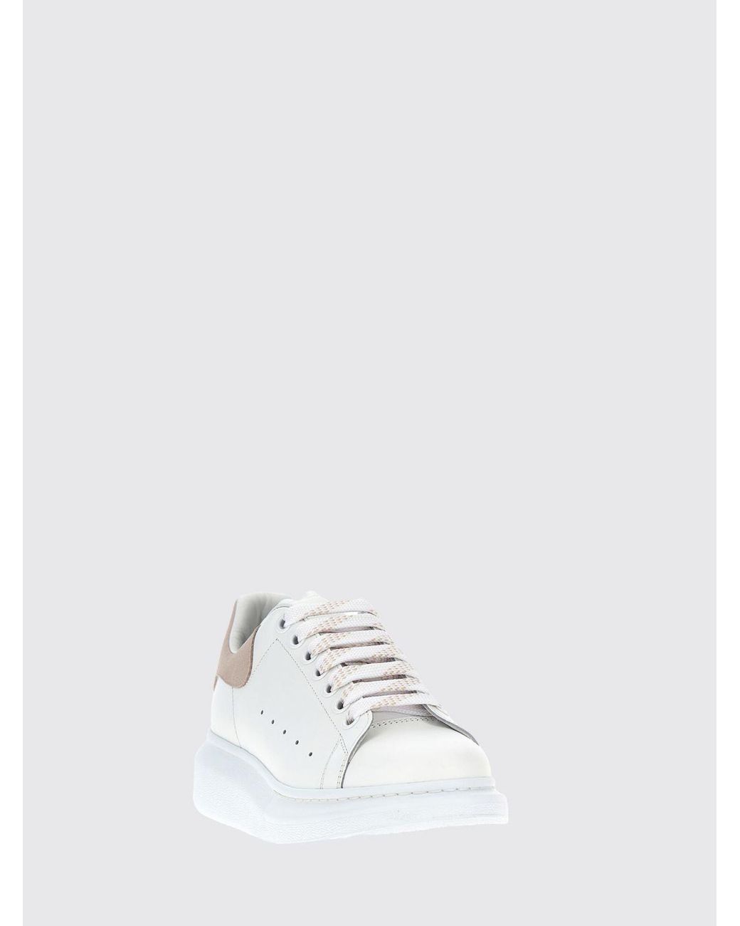 McQueen White Oversize Leather Sneakers