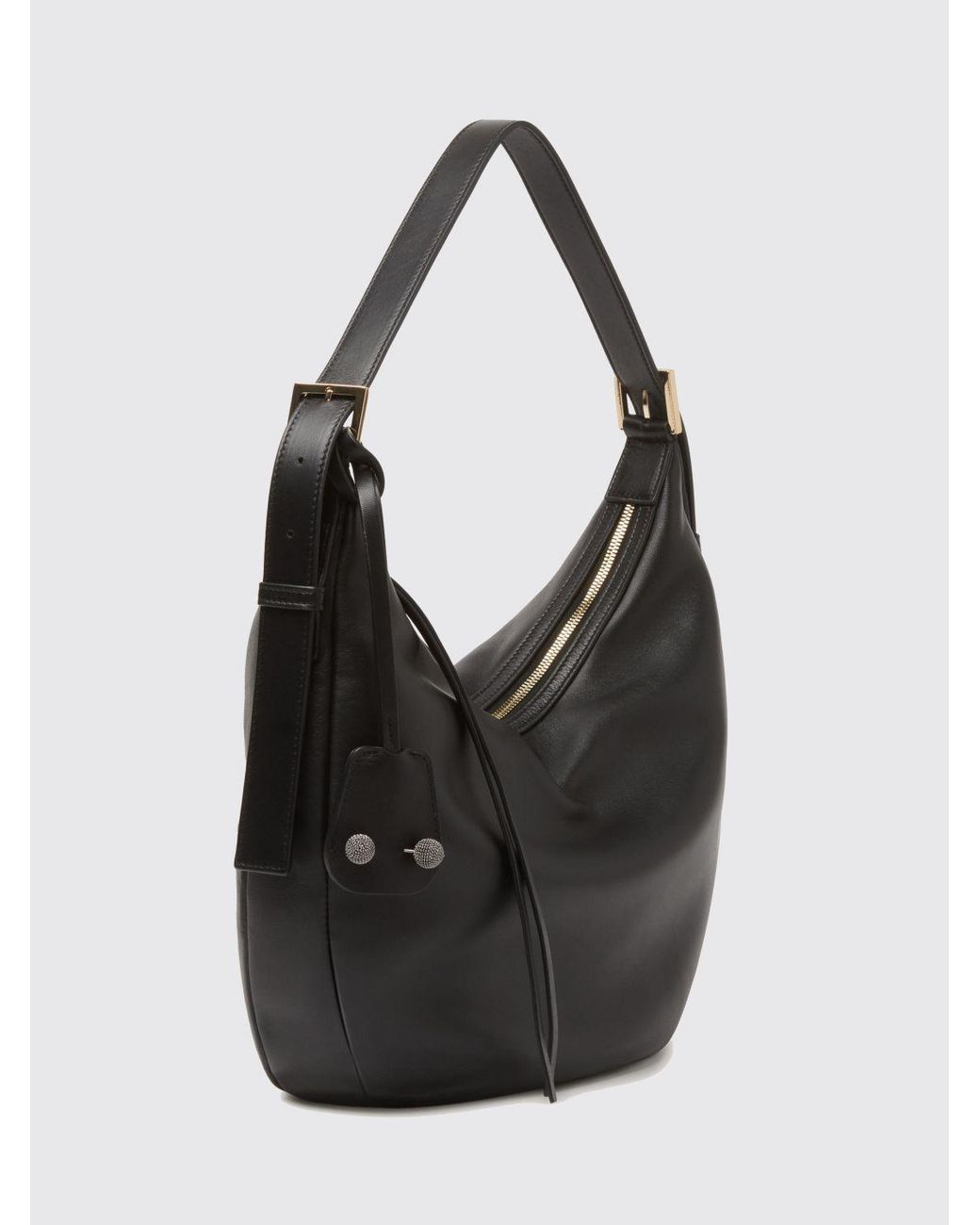 Fabiana Filippi Black Nappa Hobo Bag