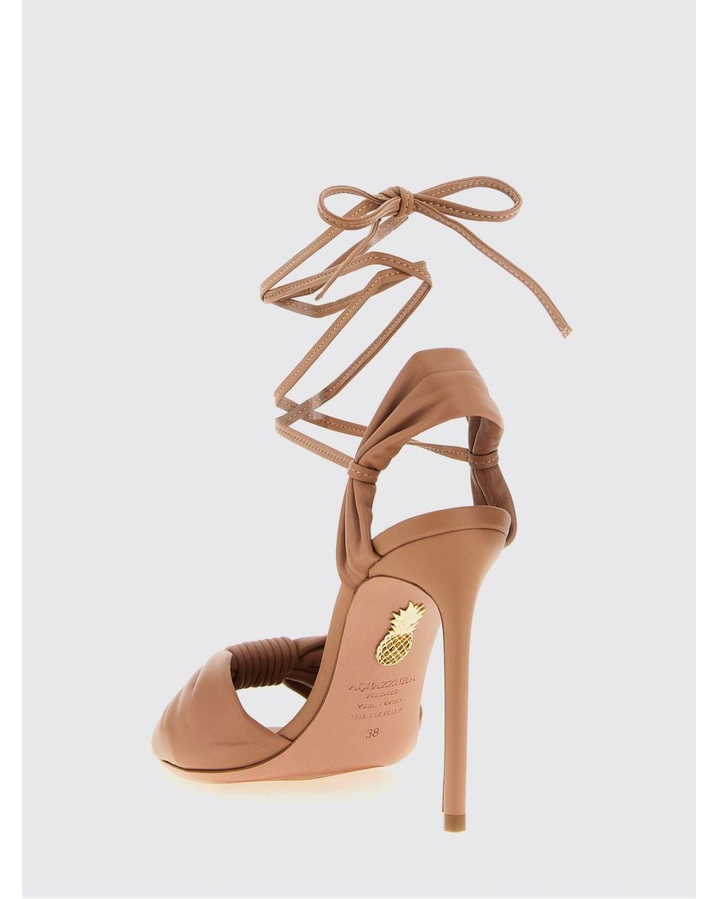 Aquazzura Pink Carina Nappa Sandal