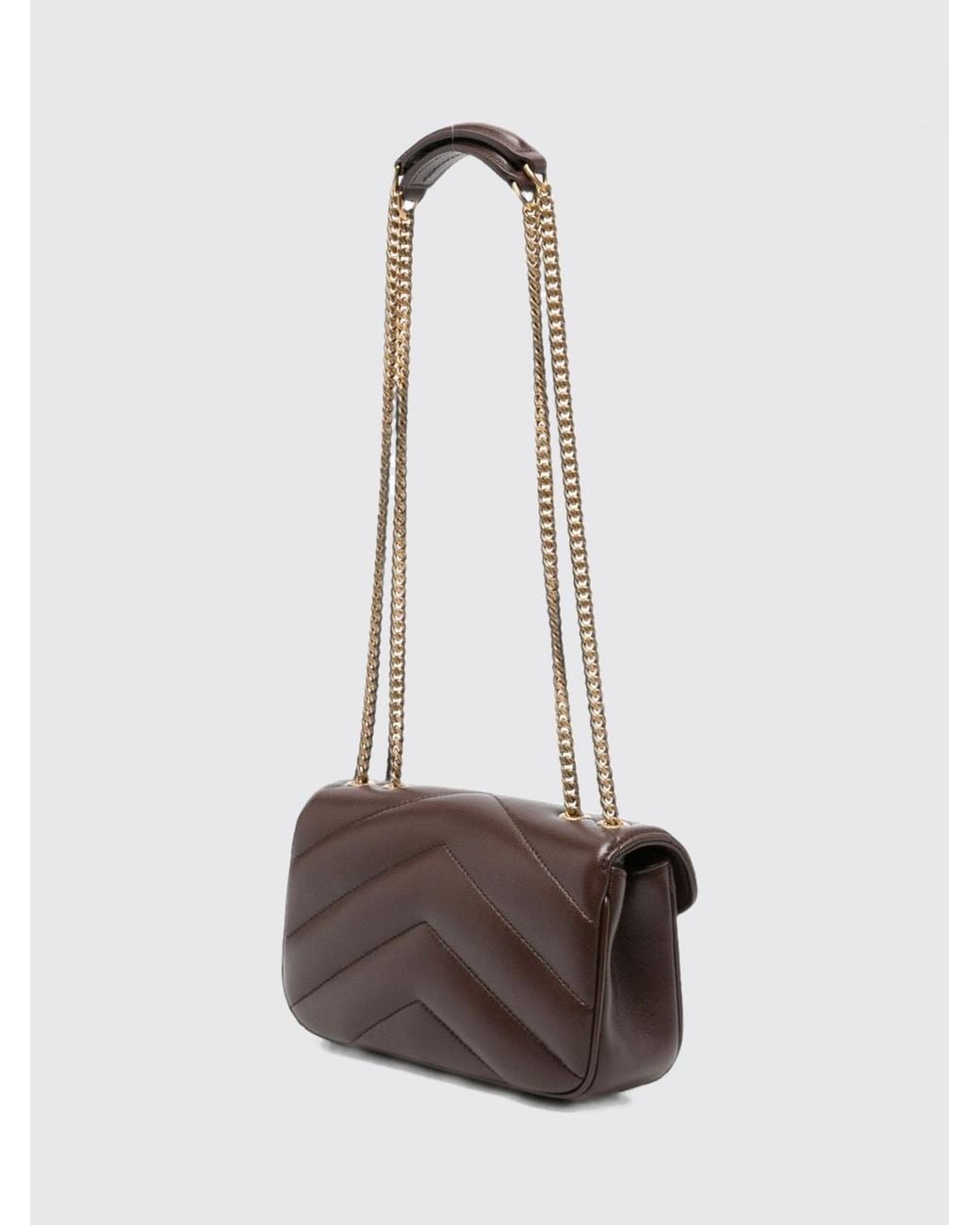 Saint Laurent White Loulou Mini Shoulder Bag