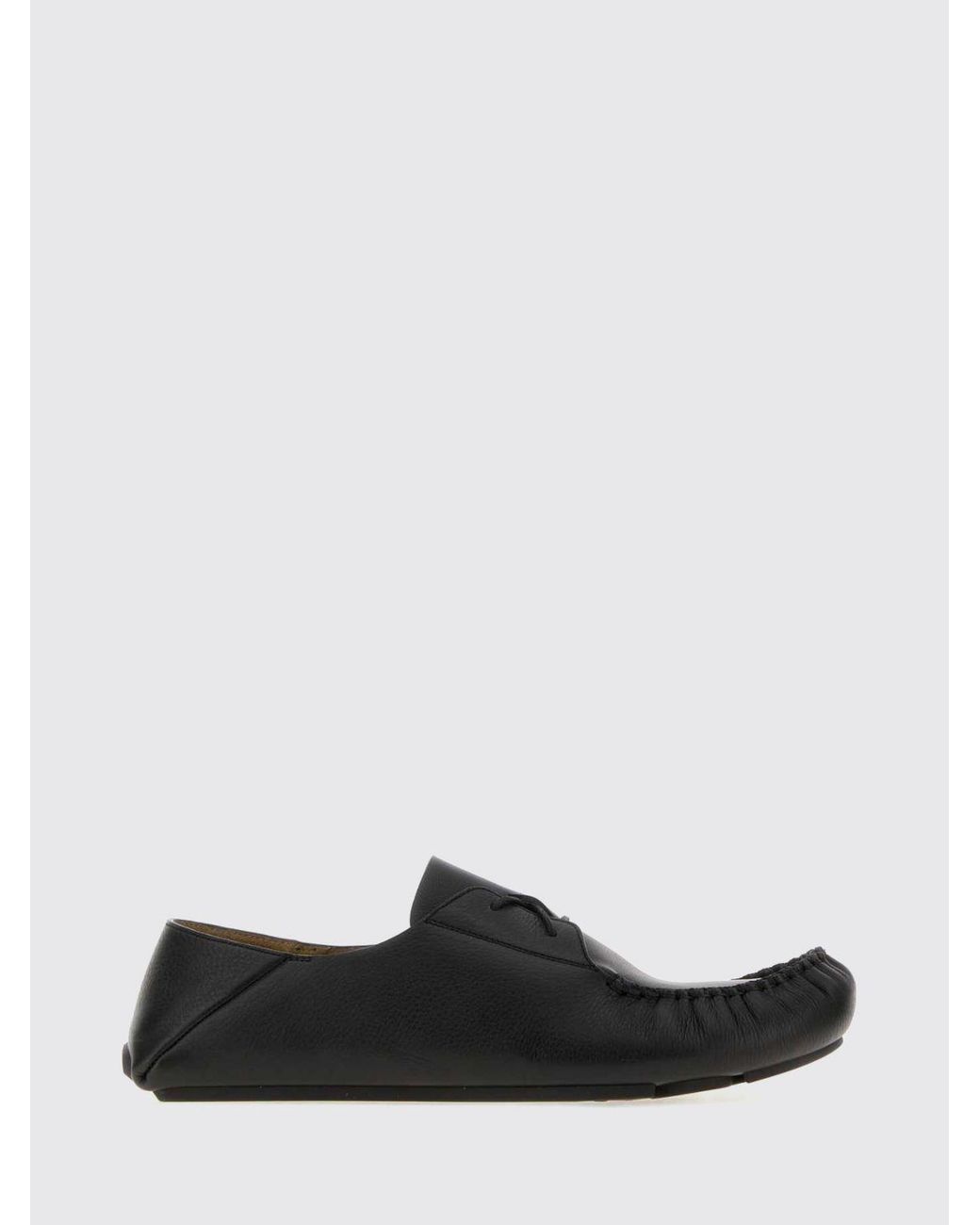 Loewe White Rambla Smooth Calfskin Driver Loafers With Round Toe for men