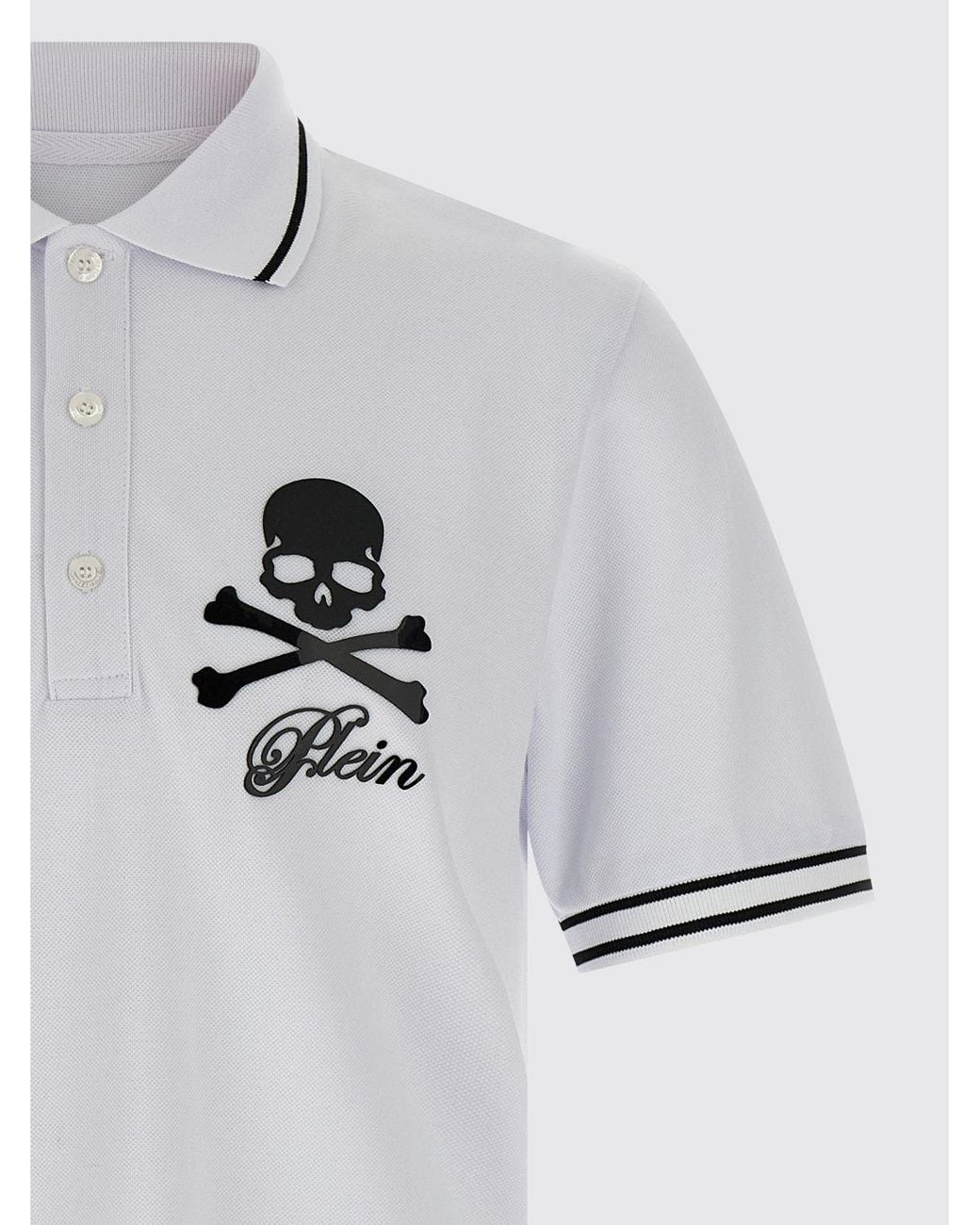 Philipp Plein White Polo Shirt for men