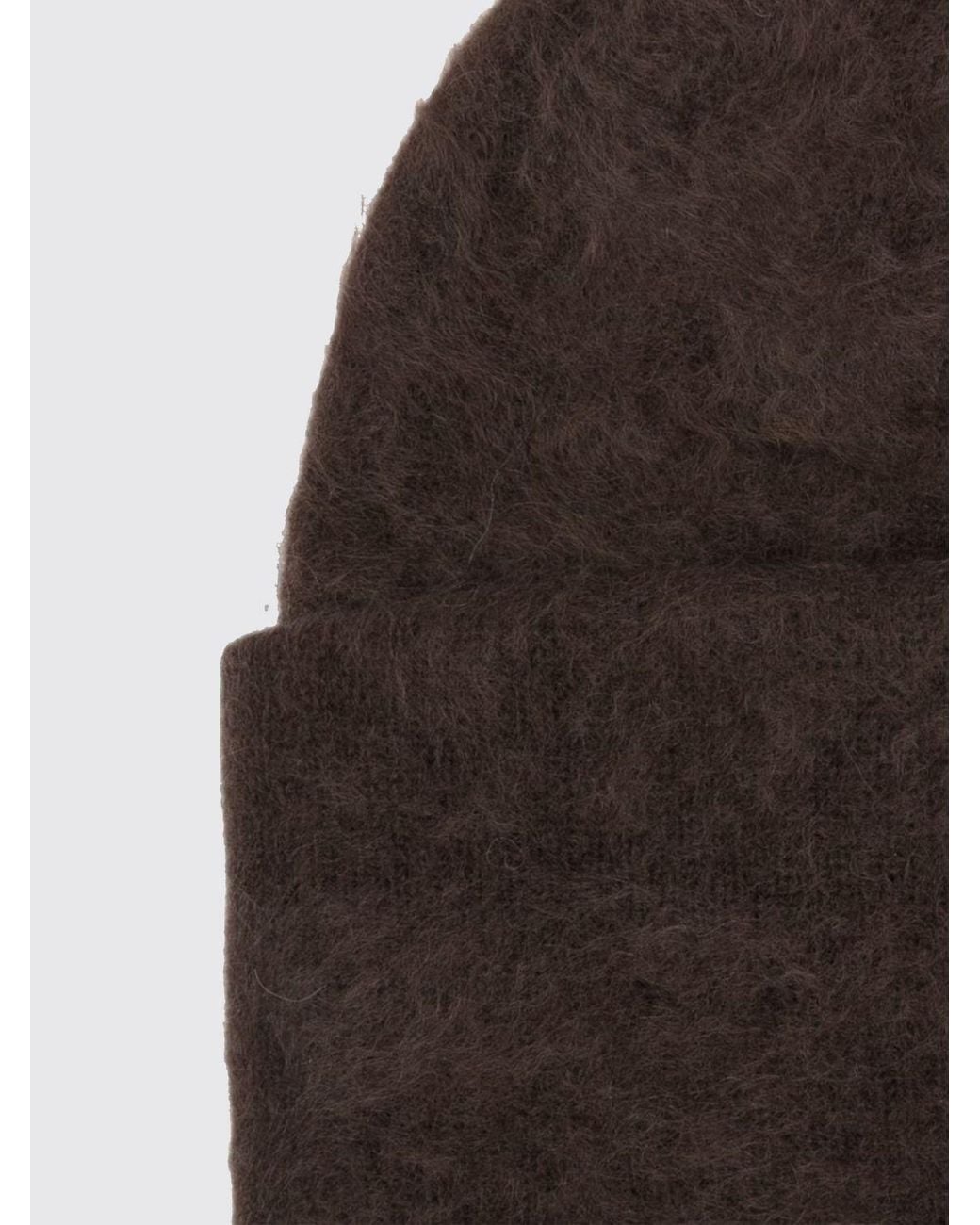 Soft Goat Brown Casual Cashmere Beanie Hat With A Cuffed Brim