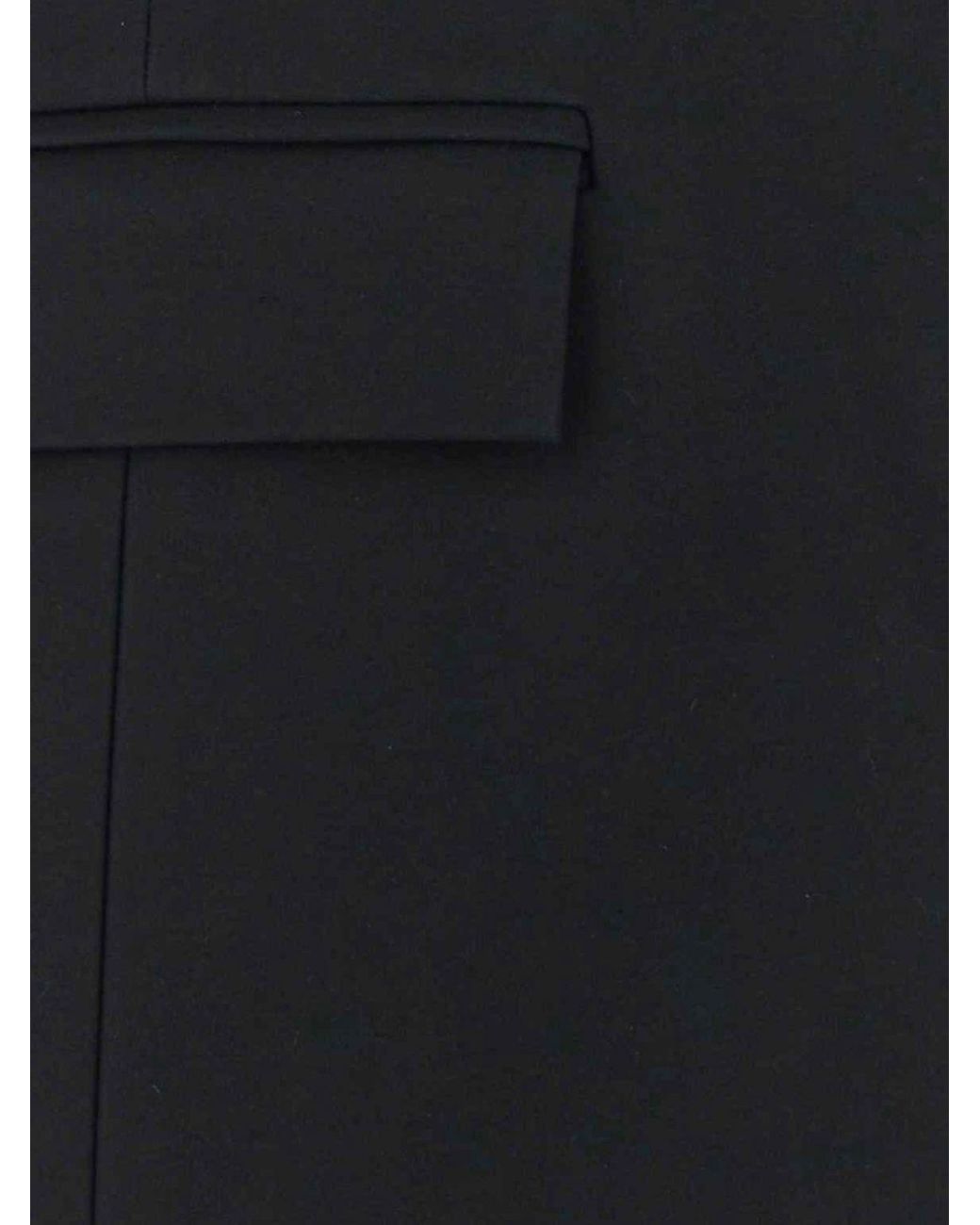 Ganni Black Short-Sleeved Cropped Double-Breasted Blazer