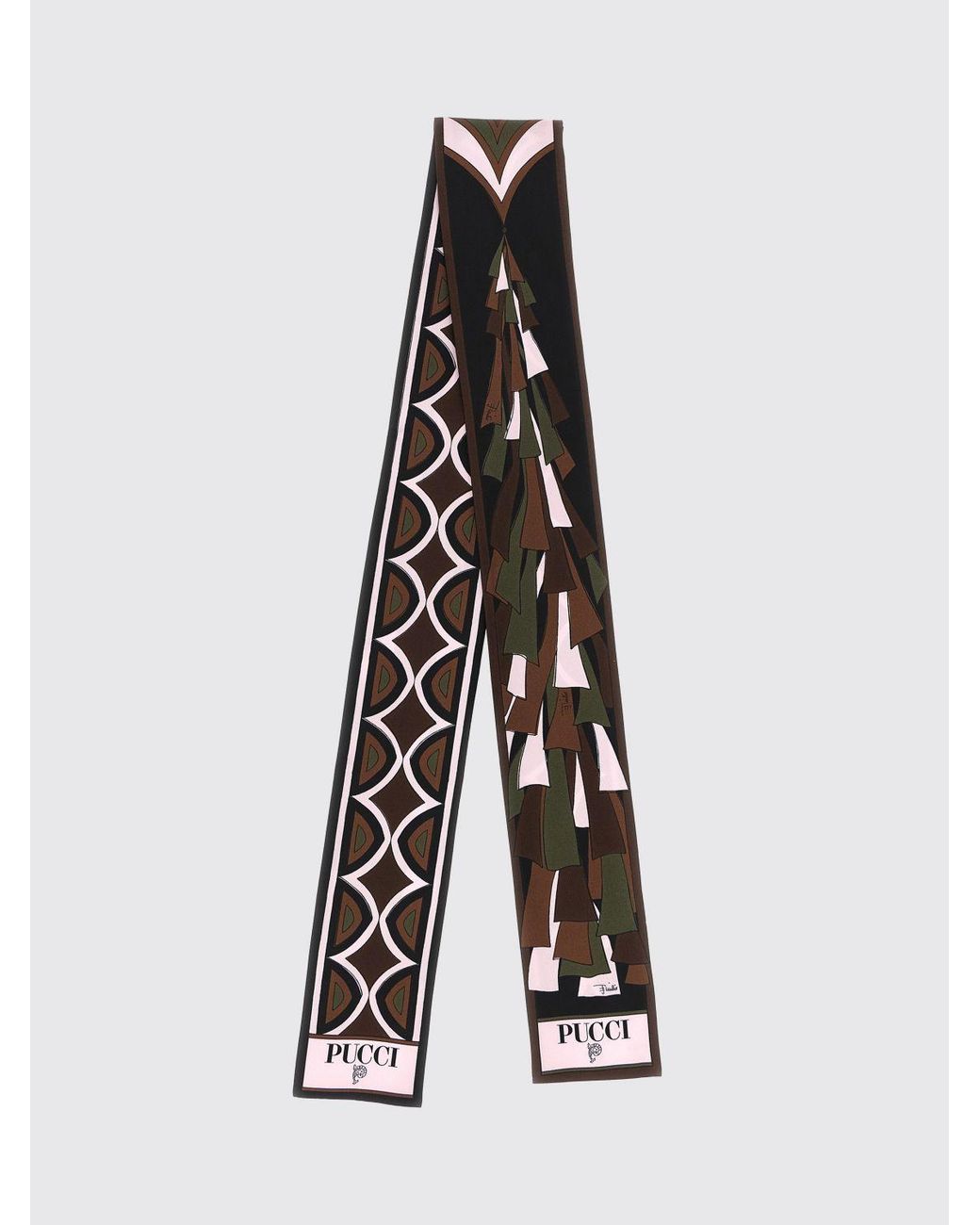 Emilio Pucci White Abstract Print Silk Bandeau