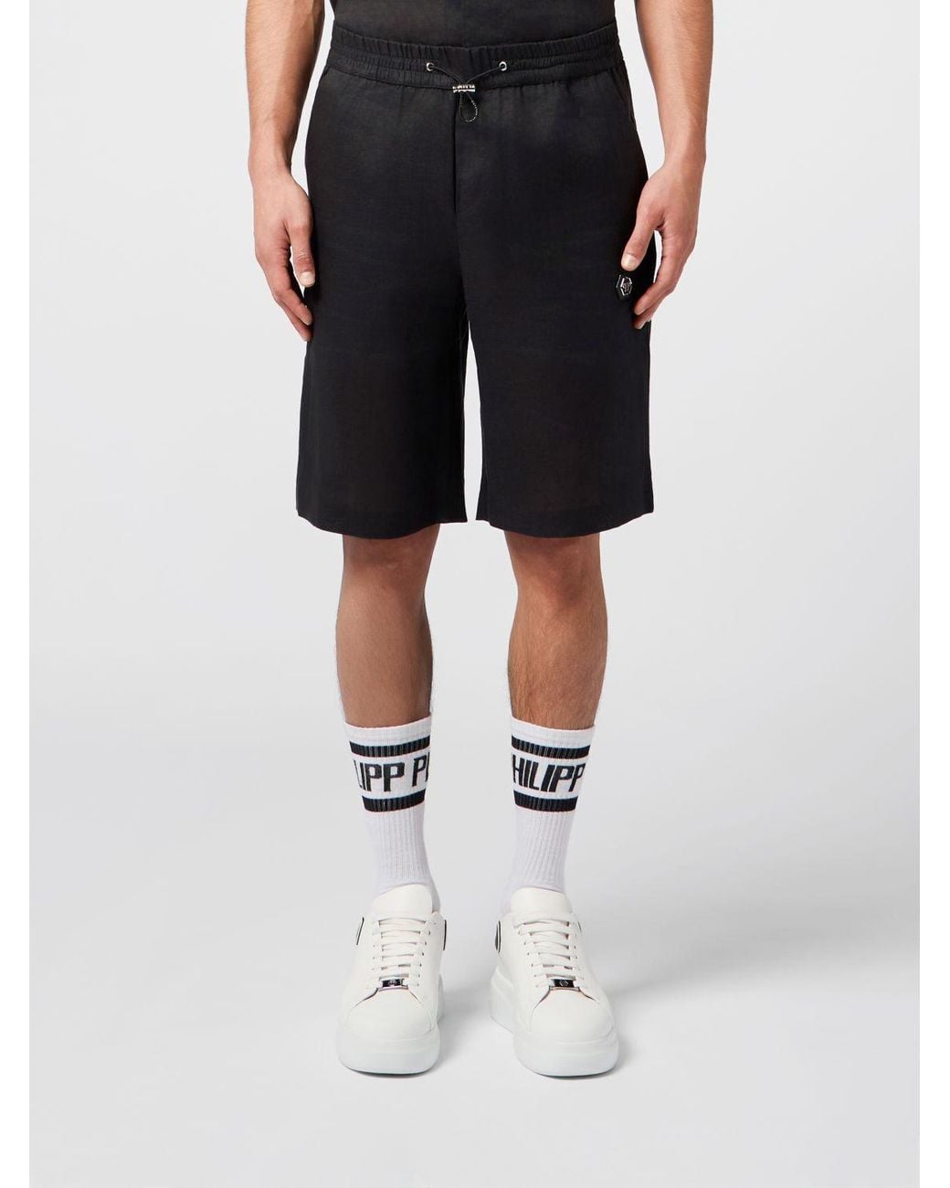 Philipp Plein Black Shorts for men