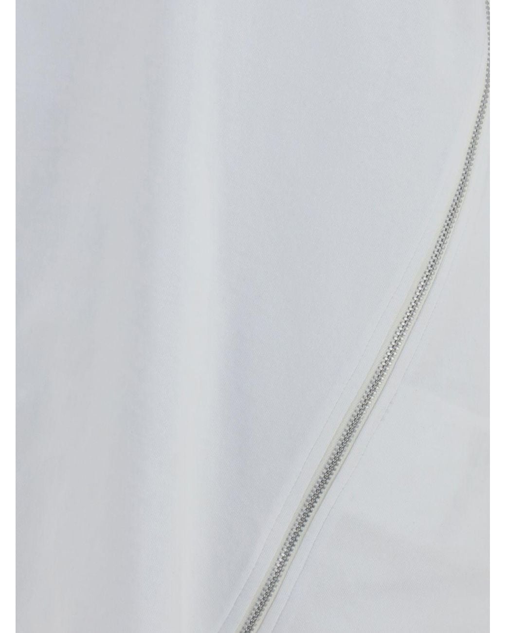 Comme des Garçons White Asymmetric Cotton T-Shirt for men