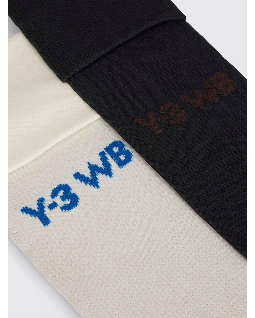 Wales Bonner Black Ribbed Cotton Socks Y-3 X With Jacquard Logo for men
