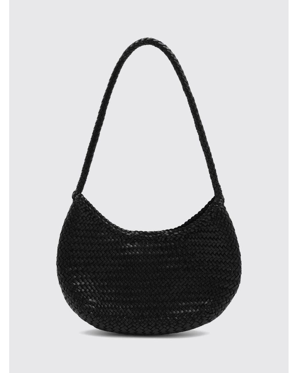 Dragon Diffusion Black Nova Luna Woven Buffalo Leather Shoulder Bag