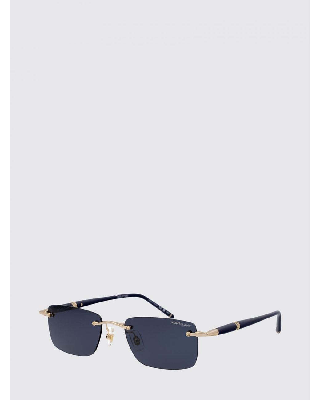 Montblanc Blue Mb0344S Metal And Acetate Sunglasses for men