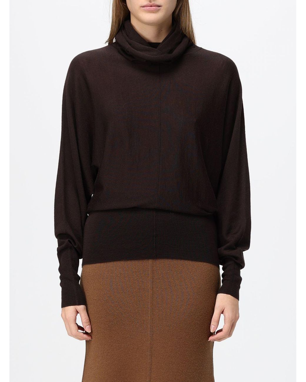 Soeur Black Ribbed Merino Wool Regular-Fit Turtleneck Jumper