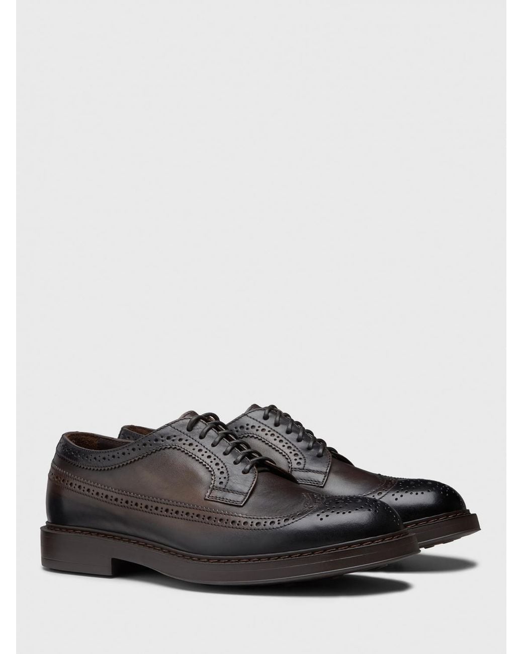 Doucal's Brown Brogue Shoes for men