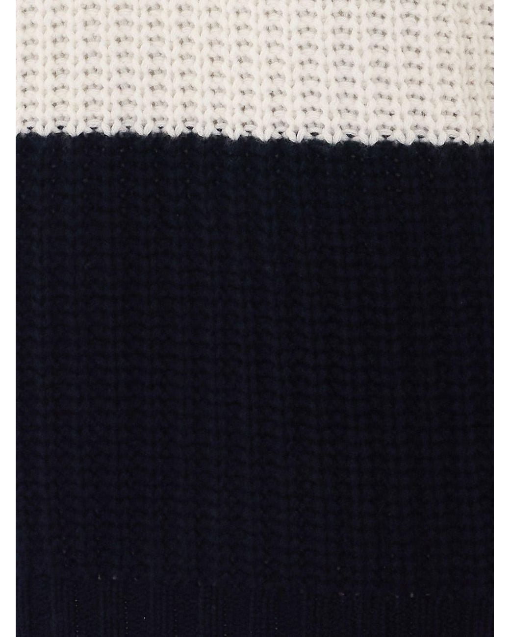 Lisa Yang Blue 100% Cashmere Half-Zip High Neck Jumper for men