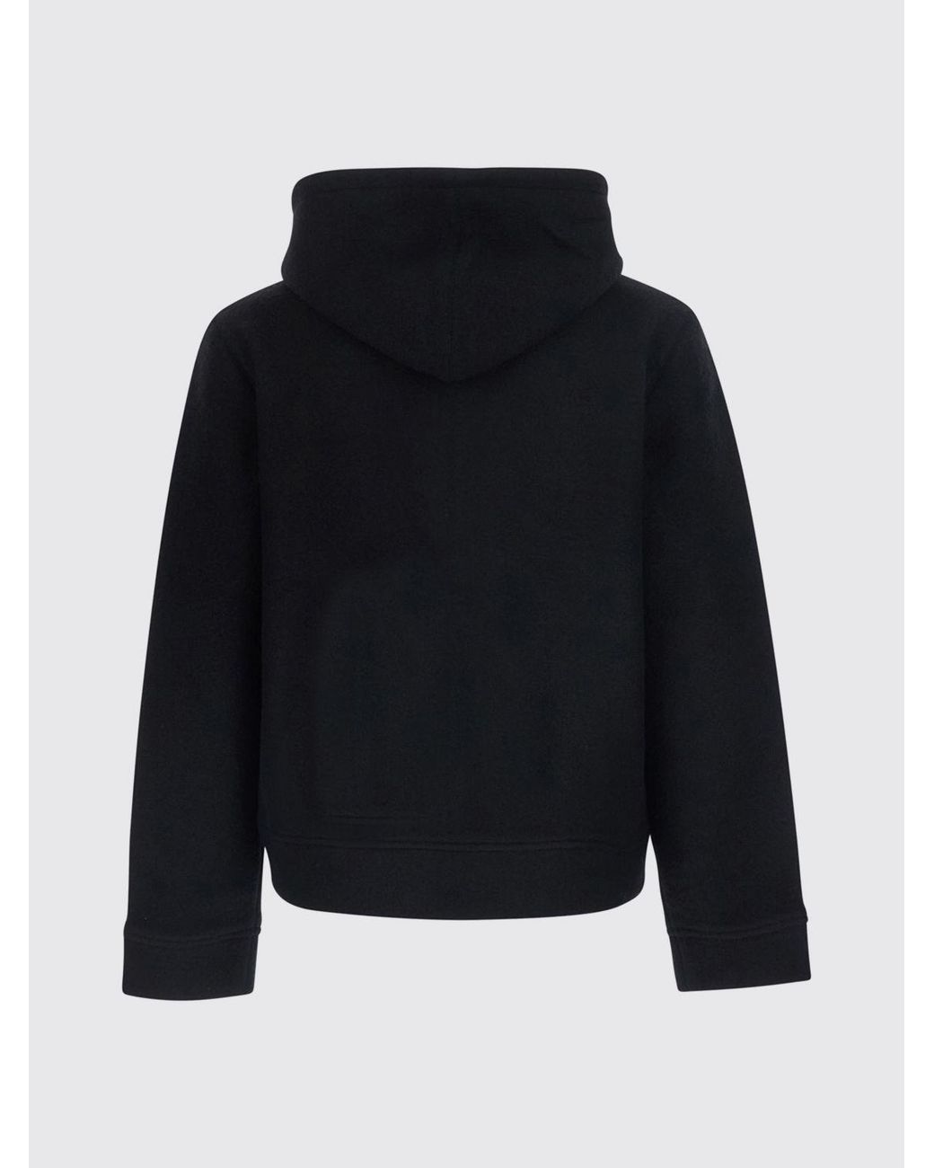 Emporio Armani Blue Hooded Wool And Cotton Blend Zip-Up Sweatshirt for men