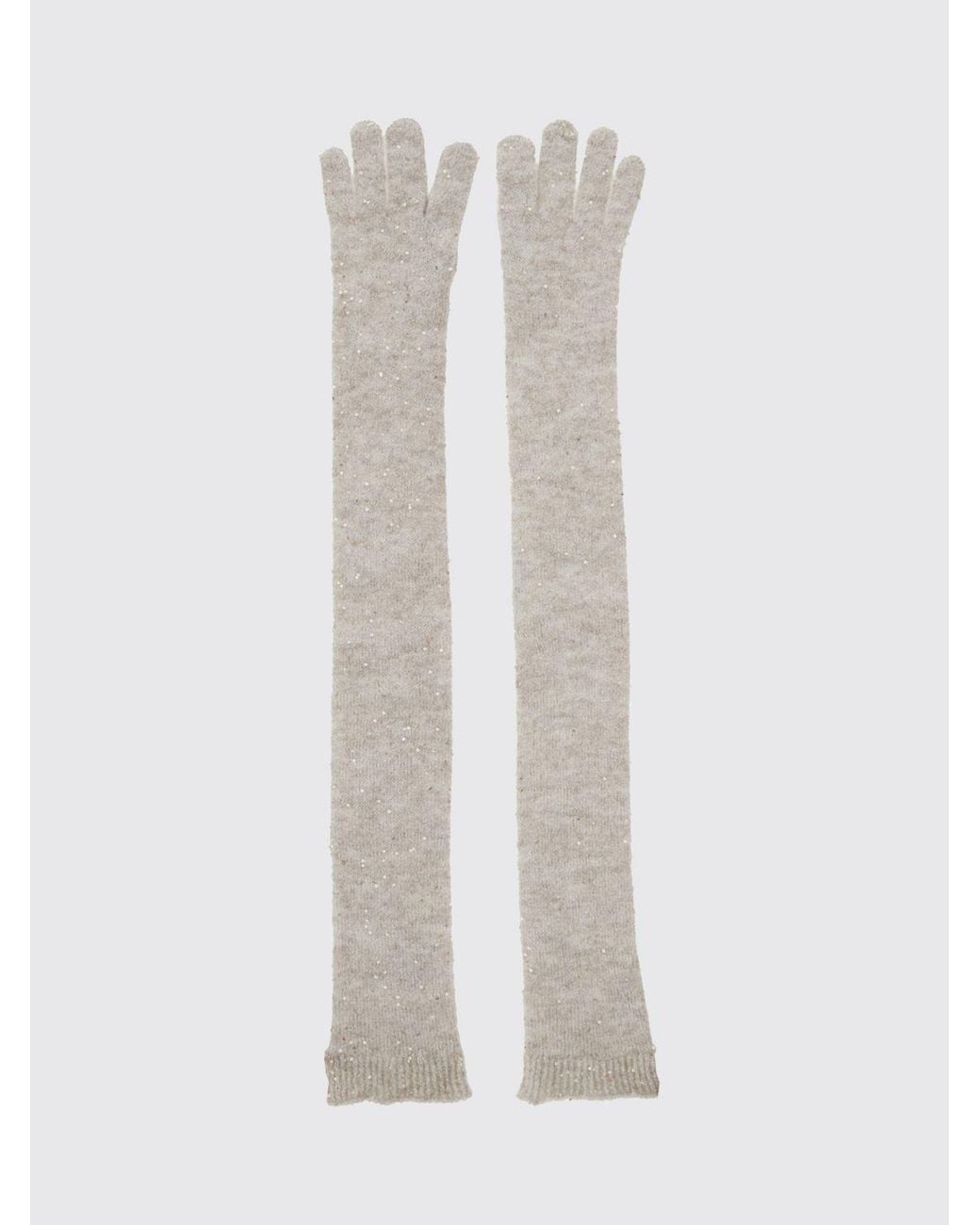 Guanti Dal Design Basic di Brunello Cucinelli in White