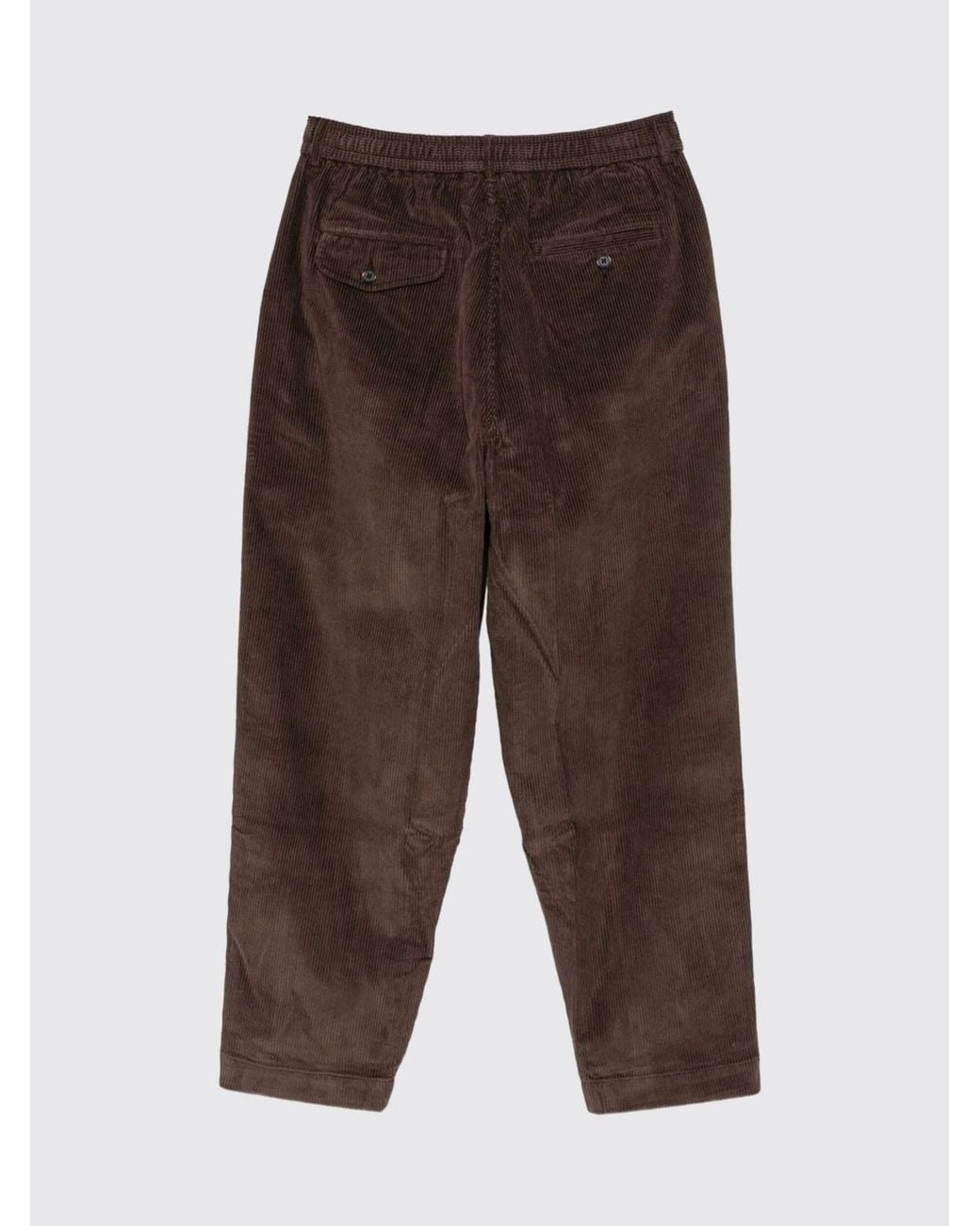 Universal Works Brown Wide-Leg Cotton Corduroy Trousers for men