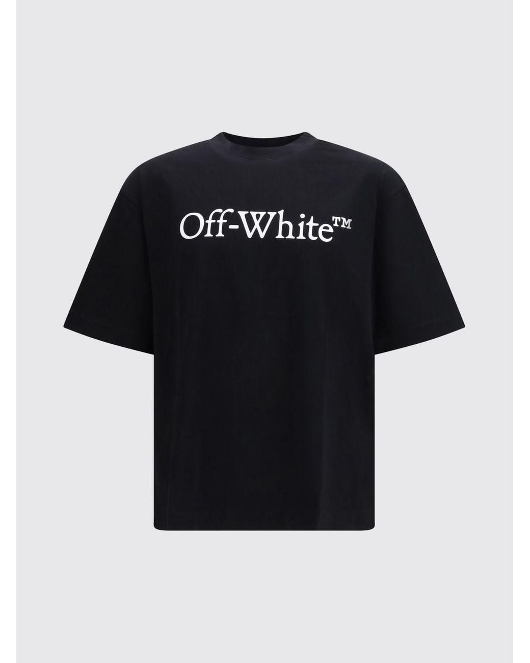 Off-White c/o Virgil Abloh Black Cotton T-Shirt With Logo for men