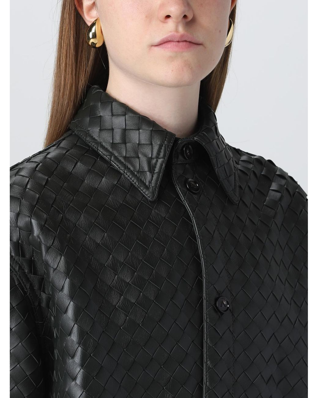 Bottega Veneta Metallic Drop Earrings